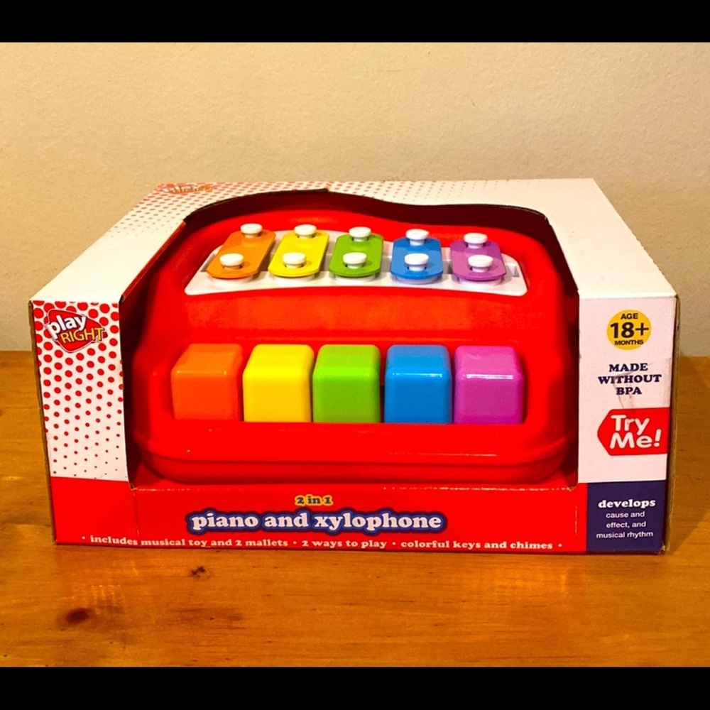 Play Right 2 in 1 Piano & Xylophone Musical Toy New in Box 18 Months  BPA Free